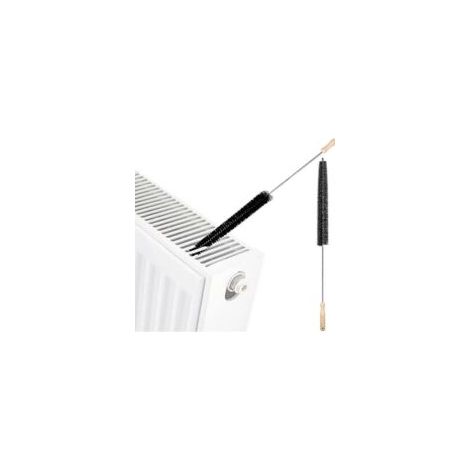 Lot de 2 brosses de nettoyage pour radiateur, essuie-poussière flexibles avec manche en bois (73 cm)-Crezuo
