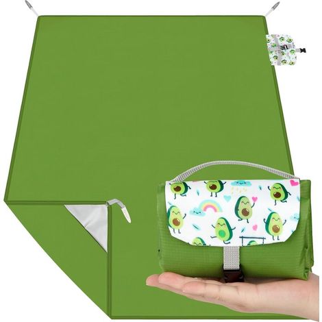 Picnic blanket 200 x 150 cm, lightweight and portable, foldable picnic mat, waterproof picnic blanket for family and friends, camping and travel (1/5)