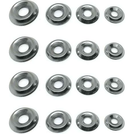 YMYNY Rondelles Metal 200 Pièce Rondelles à Tête Fraisée Rondelle Inox m3 m4 m5 m6 Rondelles de Rosace Vis Rondelles à Tête Fraisée en Acier Inoxydable pour Vis à Tête Bombée et à Tête Fraisée (1/4)