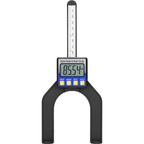 Règle de précision numérique pour la hauteur, l'ouverture et la profondeur (0-80 mm) avec base magnétique (1/5)