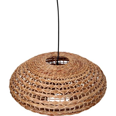 Lampadario in rattan naturale con attacco cm Ø60xh29,5 (1/3)
