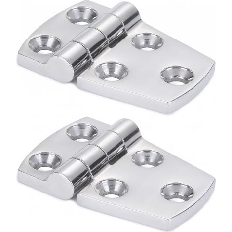 2 Supports Charnière Acier 38x56mm, Pour bateau plateforme (1/5)