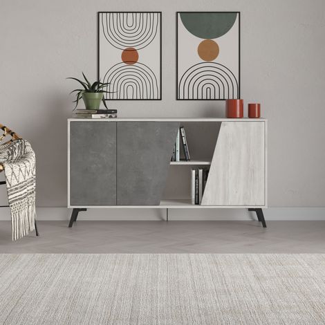 Decortie Fiona Console Sideboard Display Unit 150 - Ancient White / Retro Grey (1/5)
