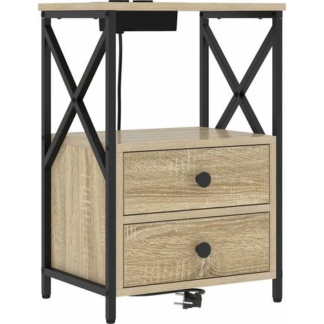 Maison Exclusive - Nachttisch Sonoma-Eiche 40 x 31 x 60 cm Holzwe