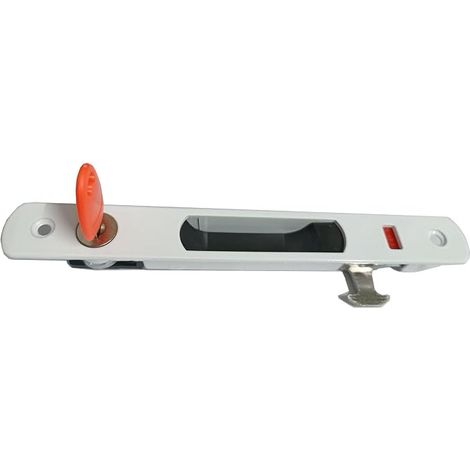 zeng Serrure de Sécurité en Aluminium pour Baie Coulissante avec Clé - Verrou Fenêtre/Porte de Terrasse, Cuisine, Salle de Bain (Blanc) (1/5)
