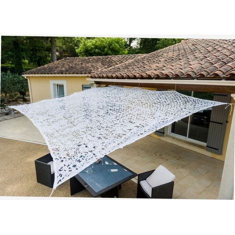 Telo d'ombra forato bianco3 x 4m