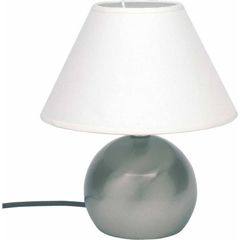 BRILLIANT Lampe Tarifa Tischleuchte Touchdimmer eisen/weiß 1x C35, E14, 40W, geeignet für Kerzenlampen (nicht enthalten) Mit 3-Stufen-Touchdimmer (1/3)