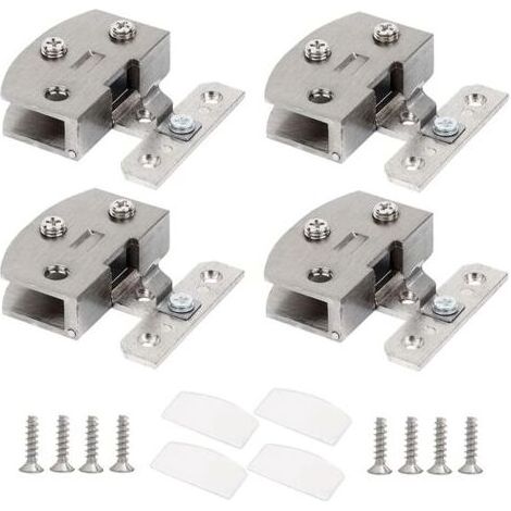 Charniere Porte Verre 4 Pièces En Alliage De Zinc Charnière Charnière Charnière Pliante en Verre charnières de Portes avec Vis pour le Verre de 5-6 mm D'épaisseur pour Porte de Douche (1/5)