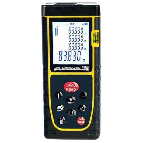 Télémètre laser 40m Télémètre laser de haute précision portable Instrument de mesure infrarouge pour salle de mesure Règle électronique, jaune (1/5)