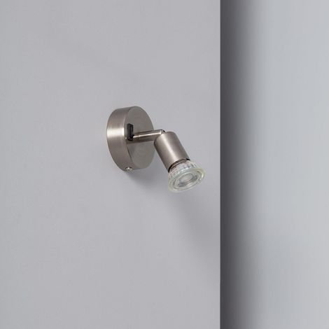 Wandleuchte Aluminium Ausrichtbar mit Schalter 1 Strahler Oasis Silber Silber