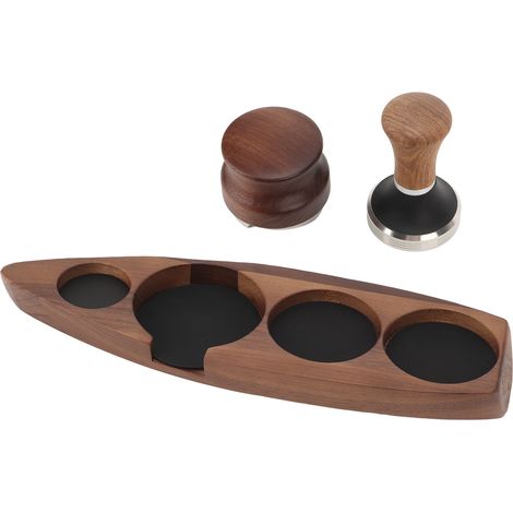 Kaffeeset aus Walnussholz: Aufbewahrungsgestell für 51/53-mm-Zubehör, 51-mm-Tamper, 51-mm-Spender (1/5)