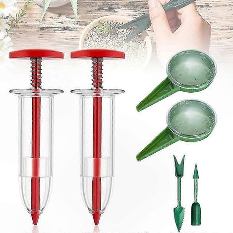 6er-Pack Mini-Sästreuer, handliche Saatgutspender zum Pflanzen von Setzlingen, kompaktes Gartenwerkzeug-Set (1/5)