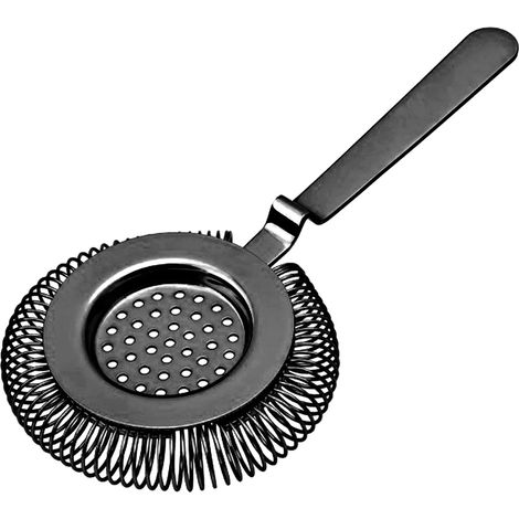 Passoire à Cocktail Professionnelle Noir Gun Métal pour Shaker et Verre à Mélange, Acier Inoxydable 304, Encoche de Stabilité Intégrée, Accessoire Mixologie (4 Couleurs Disponibles) (1/5)