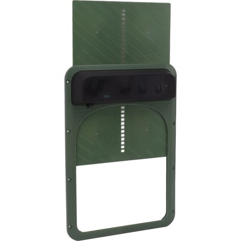Automatische Tür für solarbetriebenen Hühnerstall, gesichert mit einem Lichtsensor für Geflügel, grüne Farbe (1/5)