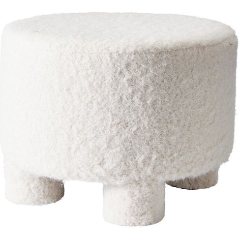 Sgabello in legno 40 x 29 cm bianco PERAGA CHRISTMAS