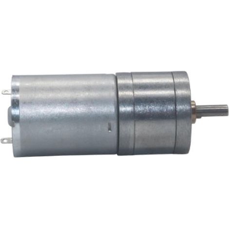Moteur à engrenages CC 25GA370 12V/24V avec engrenages métalliques durables, mini-moteur électrique à faible vitesse de rotation pour projets de robotique intelligente à faire soi-même (1/5)