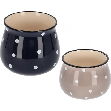 KOTARBAU Pot de fleurs en céramique - Diamètre : 125 mm - Beige - Diamètre : 110 mm (1/5)