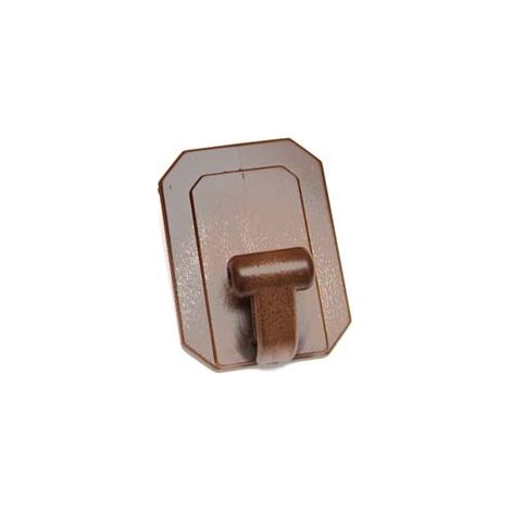 GANCI GIGANTI ADESIVI IN PLASTICA MARRONI- - mm.58x78h. - 25 pezzi