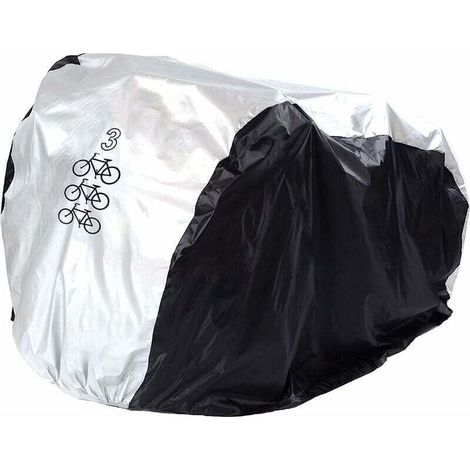 [NEVER USED] Bicycle cover waterproof polyester silver/black (200 x 105 x 110 cm)