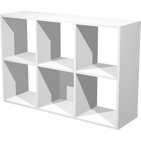 Artexport estantería 6 cubos home office 2767 blanco -desmontado- (1/2)