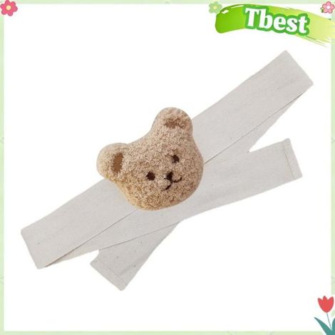 Embrasse de rideau - TBEST - Tête d'ours brodée - Thé au lait - 3D style coréen - Pour chambre d'enfant (1/5)