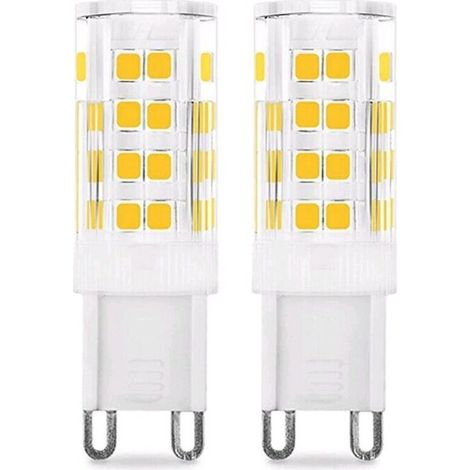 Ampoule LED G9 5W (Équivalent 50W Ampoules Halogènes), 450LM, 220V, Blanc froid 6000K, AC100-240V, NON-Dimmable, Économie d'énergie, Base en céramique, Culot G9 Standard, Lot de 6 [Classe énergétique