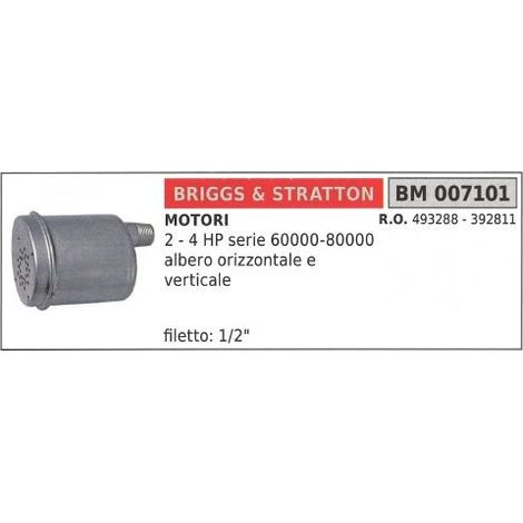 B&S Schalldämpfer Rasenmäher Mäher 2 - 4 HP Serie 60000 80000 007101
