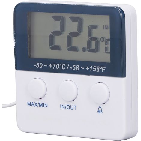 TH022 elektronisches Innen-/Außenthermometer, hohe Präzision, Hoch-/Niedrigtemperaturalarm, Temperatur-/Feuchtigkeits-Hygrometer, batterielos. (1/5)