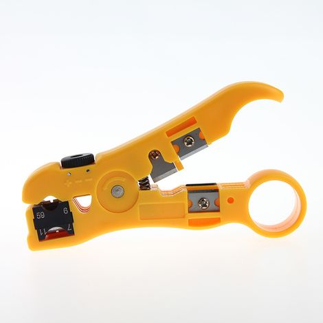 Lntyq Abisolierzange für Koaxialkabel – 1er-Pack – Premium – 125 mm – Abisolierzange für Antennenkabel – für Ethernet-Kabelabisolierer, Koaxialkabelabisolierer, Elektrokabelabisolierer, Elektrikerwerk (1/3)