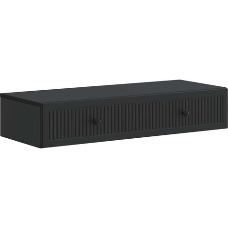 Mesa Lateral Montada en la Pared Negro 87,5 x 34,5 x 17 cm vidaXL