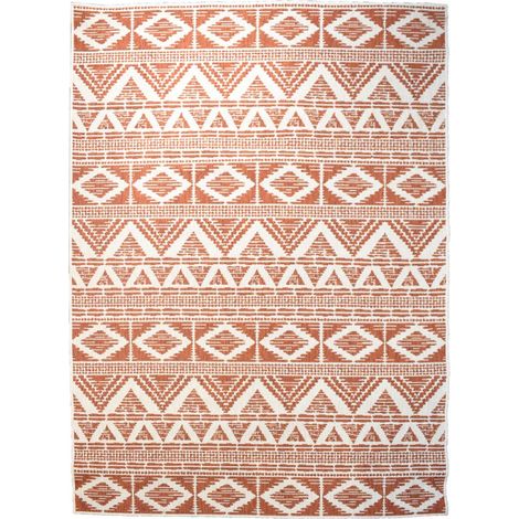 Tapis extérieur, kilim reversible LYN2 BG REVERSIBLE 120x170 rouge