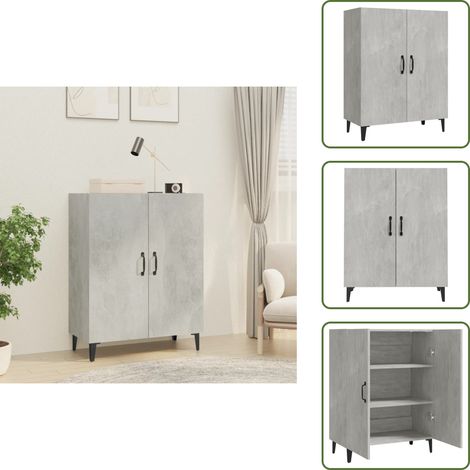 Sideboard Betongrau 70x34x90 cm Holzwerkstoff - Schreibtisch - Wohnzimmermöbel - Sideboard - Regal - Grau (1/5)