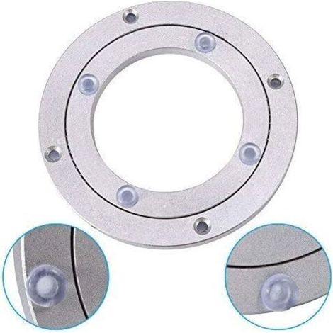 Plateau Tournant, Rplateau tv tournant Roulement à Billes Plateau Tournant Plateau pivotant lisse en alliage d'aluminium plateau tournant pour servant d'affichages (6 pouces) (1/5)