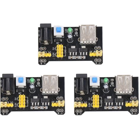 3,3V 5V Dual-Ausgangs-Spannungsregler-Netzteilmodul für Steckplatinen, 3er-Pack, DC 3,3V 5V, Testplatinenadapter. (1/5)
