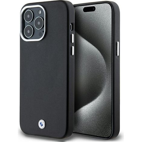 BMW BMHMP15X23PUFWK iPhone 15 Pro Max 6.7" negro/negro Signature Wrapped Metal MagSafe (1/5)