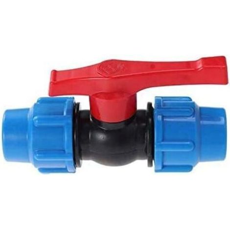 Vanne à boisseau sphérique en plastique pour tuyau de compression 32 mm (1/5)