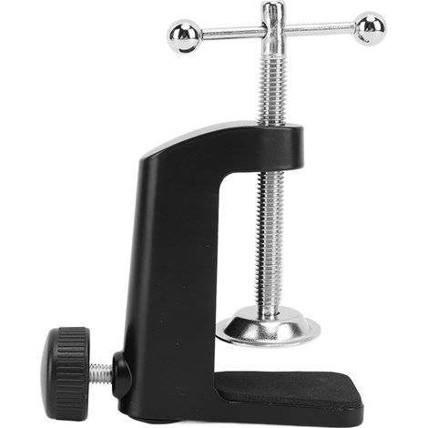 Étau en C bureau aluminium noir 61mm 2.4po pour lampe ou micro sur table établi 2kg (1/5)