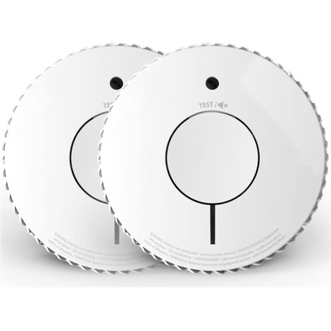 FireAngel 2 rilevatori ottici Q-Label con batteria di 10 anni, FA6120-INT-T2 (sostituzione ST-622/ST-620, nuova generazione), confezione da 2 pezzi (1/5)