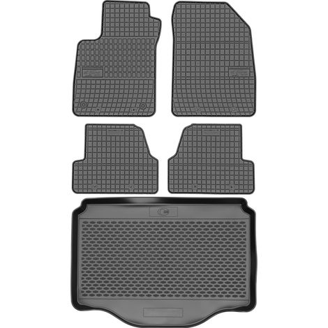 Opel Mokka A / Mokka X Crossover de 2013-2019 SET - tapis de voiture en caoutchouc + tapis de coffre