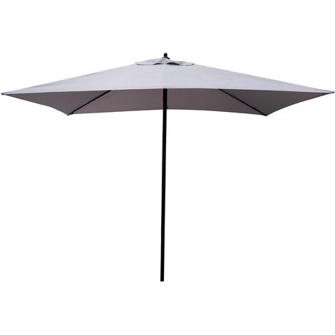 Ombrellone da Giardino 2x3 m Palo Ø38 mm in Acciaio Fadi Push-Up Grigio