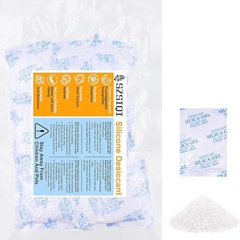 Sachets de Gel de Silice, Déshydratants Absorbeur d'humidité, Déshydratant Sachet Deshumidificateur pour Vêtements Tiroirs Chaussures Placard Déshumidificateurs (1/5)