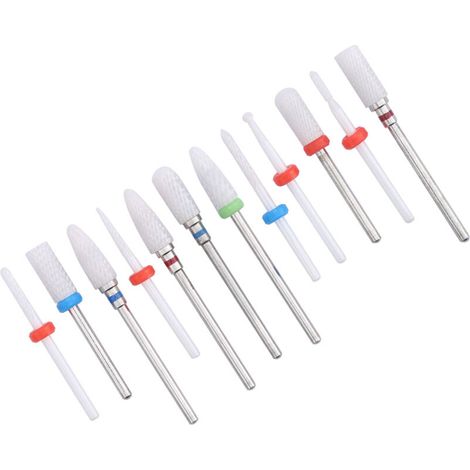 Fraise en céramique, foret, rectifieuse électrique, fichiers, 12 pièces (1/5)