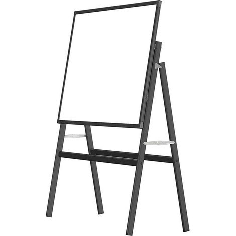 Vivol – Tableau blanc magnétique sur pied 150x90 cm – Surface en acier laqué effaçable à sec – Support pliable et réglable en hauteur – Cadre noir moderne
