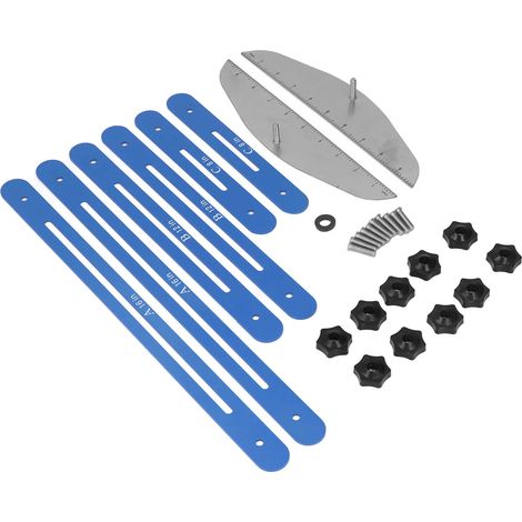 Treppenstufen-Messschablone, Regal-Anreißlehre 11–60 Zoll, Messen für Setzstufen, Regal, Trockenbau, Blau (1/5)