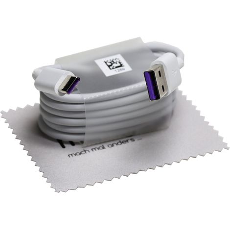 Cable de Charge Rapide Super Charge mungoo pour d'Origine Huawei HL-1289 5A 1m Type-C 3.1 Cable de donnees pour Huawei P20 (Pro/