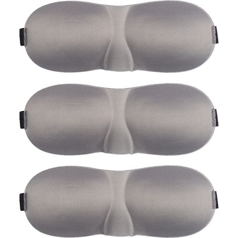 Lot de 3 masques de sommeil occultants 3D, pour dormir sur le côté. (1/5)