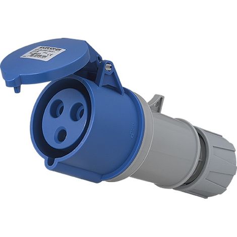 Prise industrielle femelle mobile droite 2P+T 32A étanche IP44