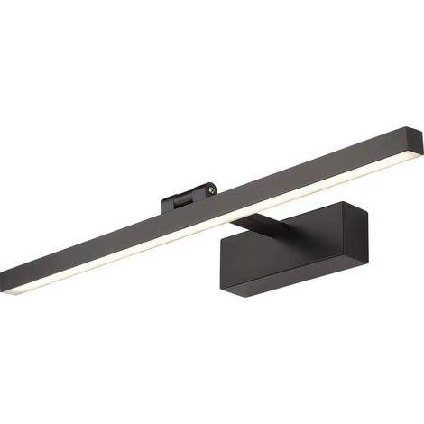 40cm, 8W, white light, black LED bathroom mirror light, 180° adjustable angle, suitable for washbasins. (1/5)