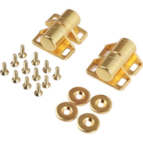 4-teiliges Set Vintage-Türschließer aus Zinklegierung mit Magnetverschluss, Schrank- und Garderobenzubehör, goldfarben (1/5)