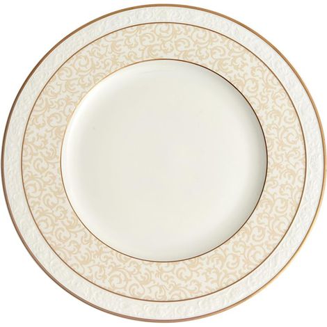 Assiette Plate Porcelaine Or 29,5 x 29,5 x 8,3 cm